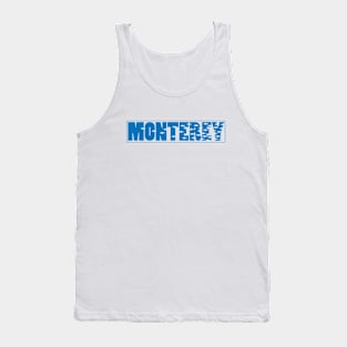 Monterey California with fish in rectangle Tank Top